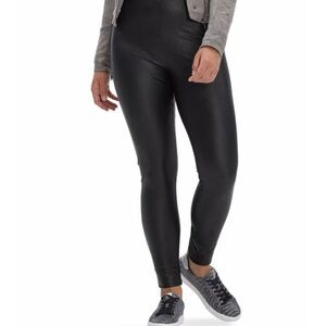 NWT HUE Sleek Effect Collection Croco Leatherette High‎ Rise leggings size Large